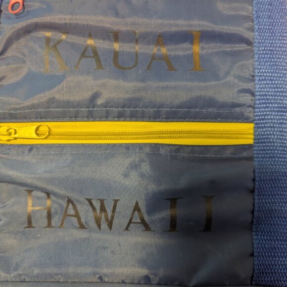 Vintage Hawaii Beach Bag Zipper Pocket Tote Molokai Oahu Maui Hawaii Lanai Kauai - Picture 5 of 12